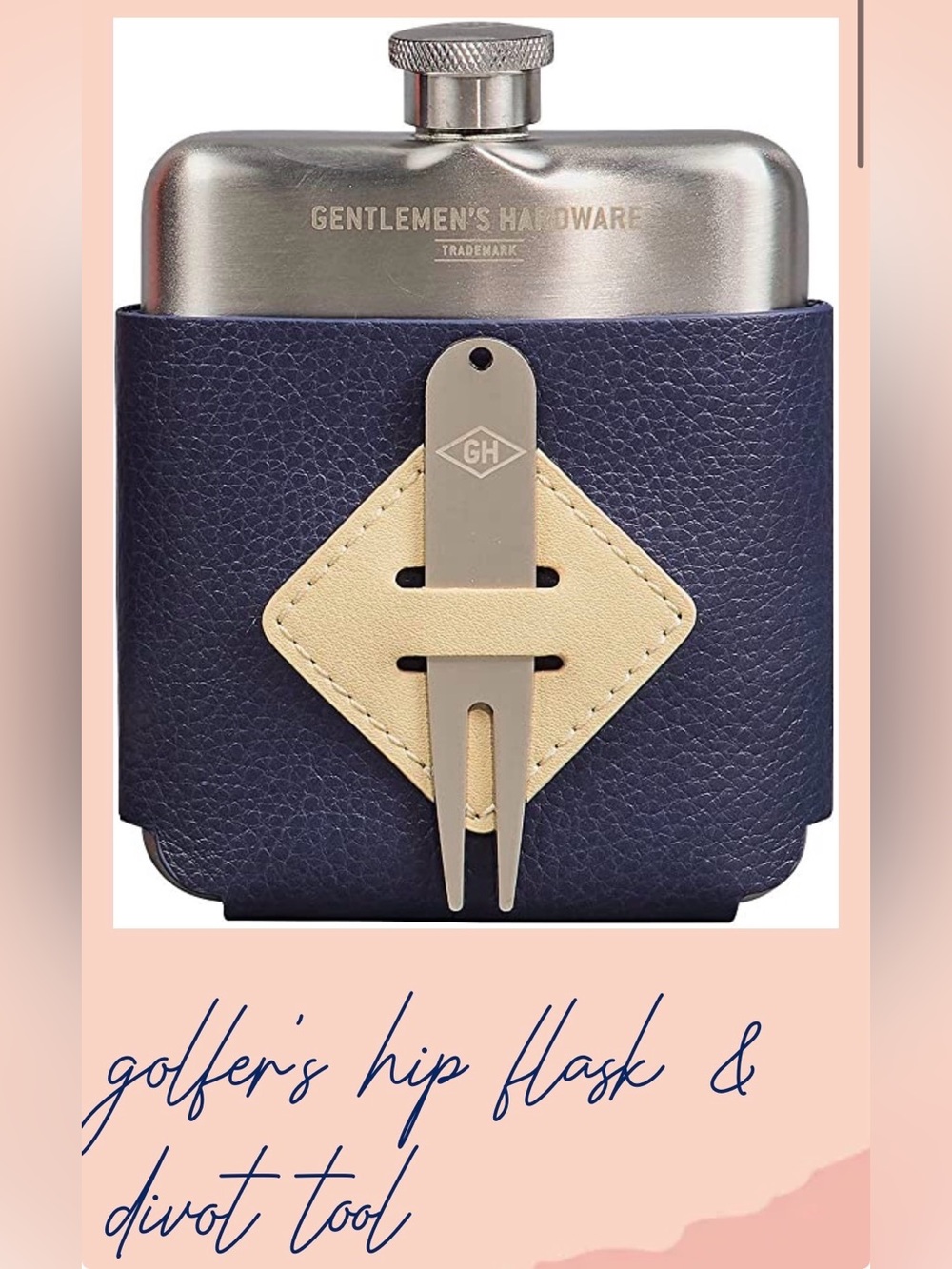 2- Gentleman Hardware Golfer's Hip Flask & Divot Tool Sets  With gift